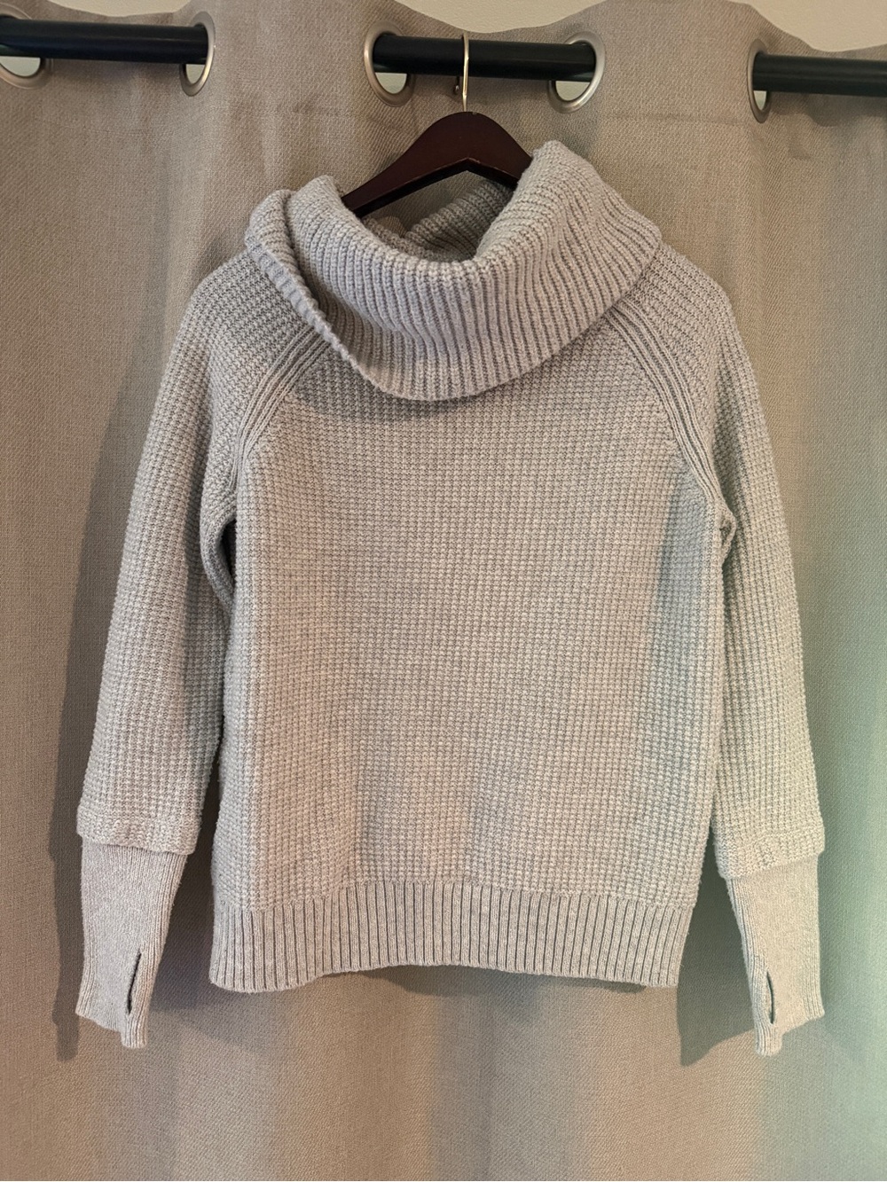 Market & Spruce Light Gray Cowl Neck Sweater
